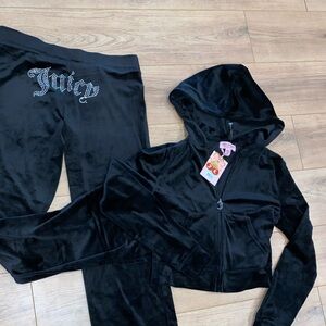 Juicy Couture Black Velour Tracksuit